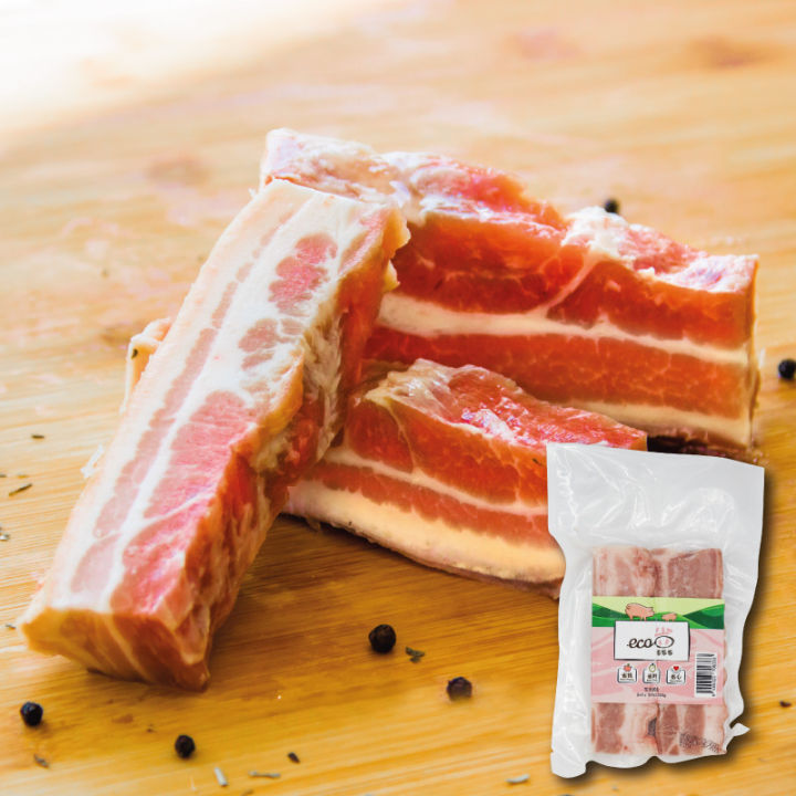 𝐍𝐎𝐍-𝐇𝐀𝐋𝐀𝐋🐷【省多多】真空包装花肉切条 Ecopork Pork Belly Strip Cut Vacuum Pack 250G x ...