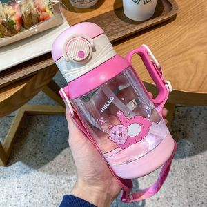 BOTOL MINUM ANAK TY 0907 500ML KRACKTER KARTUN TALI PANJANG BPA PREE