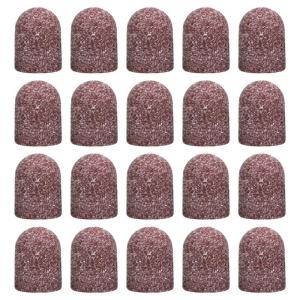 หมวกกระดาษทรายกรวด80-180ใช้งานได้จริง20ชิ้นเหมาะสำหรับที่ตัดเล็บที่เหมาะกับสำหรับงานตกแต่งเล็บมือทำเล็บเท้าและแท่นวาง