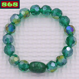 Vòng chuỗi đeo tay pha lê xanh lá đậm charm cẩm thạch vòng chuỗi phong thủy đá cẩm thạch