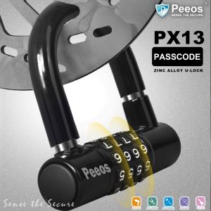 Peeos PX13 Passcode ULock Motorcycle disc lock Sense The Secure Zinc Alloy Keyless Lock anti-theft safe moto lock pintu bicycle tyre disc brake lock password lock door lock glass lock motor lock Peeos lock bicycle lock cabinate lock kunci lock gate lock
