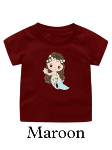 Tshirt kids kaos oblong anak cewek usia 1-12tahun sablon karakter LITTLE MERMAID
