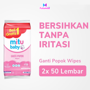 MITU BABY Ganti Popok Wipes 50 sheets | Tisu Basah | Odor - Fighting Fragrance | No Paraben | No Alcohol