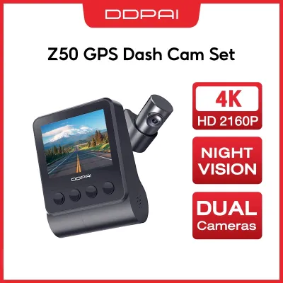 DDPAI Z50 DashCam 4K Ultra HD GPS Mapping D² Dual-Channel Storage Super Capacitor