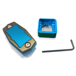 Pool Billiards Magnetic Cue Chalk Holder with Belt Clip Magnetic Billiard Cue Chalks Box Pool Chalks Case Easy to Use