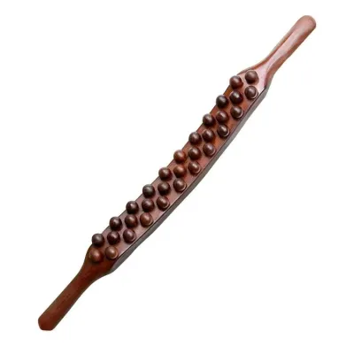 Wooden Guasha Scraping Stick Massage Tools For Back Shoulder Neck Wais Natural Wood Health Care Tool 8珠20珠榉木擀筋棒