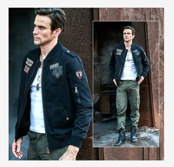 Mens military style on sale jacket