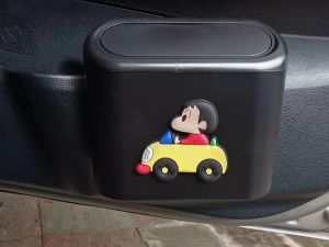 Universal Car Trash Can Garbage Flip Lid Dust bin Organizer Auto Accessories / Tong Sampah Kereta
