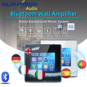 Home Bluetooth Wall Amplifier Background Music Host Control System Mini Touch Key Ceiling Speaker Audio Panel U Disk And TF Card