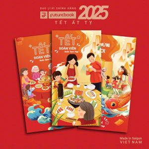 Bao Lì Xì Tết 2025 FUTUREBOOK 90x170 mm 5 bao/ xấp - Tết Sum vầy
