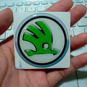 SKODA Emblem sticker timbul resin lentur
