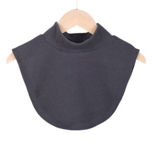 LUMIYA High Elastic Fake Collar Warmer Detachable Velvet Lining Neck Warmer Scarf Fashionable Solid Color Elastic Neck Cover Clothes Accessories