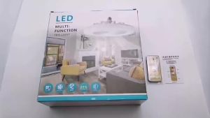 JY E27 Ceiling Fan with Lights LED Fan Light Electric Fan With Remote Control for Bedroom Living