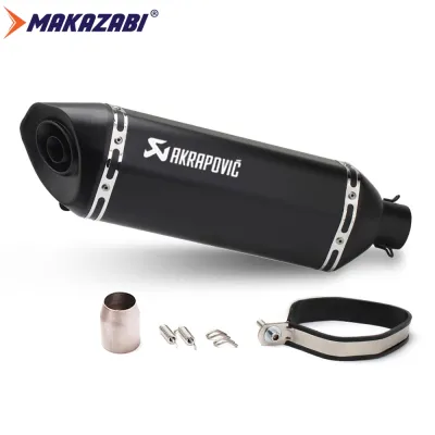 570mm/ 470mm Universal Motorcycle Exhaust Tail Pipe Escape Muffler Power Canister End Pipe Removable DB Killer Slip On For Kymco AK550 Xciting 400 R3 Z900 TRK502X CBR500 ADV350 ADV160 PCX160 AEROX155 NMAX155 Dirt Bike ATV Scooter etc
