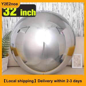 【Local shipping】 4D Sphere 32 Inch Metal Mirror Effect Decorative Balloon For Celebrations And Party Decorations Filling With Helium Can Float