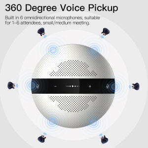 [ลำโพงสำหรับจัดประชุม] Conference Speaker รุ่น SP300 ไมโครโฟนรับเสียงรอบทิศทาง 360 องศา รองรับการเชื่อมต่อ แบบสาย USB และ Bluetooth