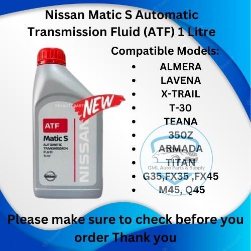 Nissan Matic S Automatic Transmission Fluid (ATF) 1 Litre | Lazada PH