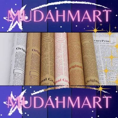 1pcs Flower Party Thickened Kraft Paper English Newspaper Flower Shop Packaging Material Gift Wrapping Paper Flower Shop