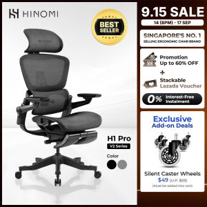 Hinomi H1Pro Ergonomic Home Office Chair Foldable With Footrest and Flip-up Armrest | Mesh Gaming Chair