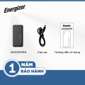 Sạc dự phòng Energizer 30000mAh UE30055PQ, hỗ trợ sạc nhanh 20W các dòng điện thoại - Hàng chính hãng bảo hành 12 tháng 1 đổi 1. 