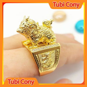 [ TCH ] Nhẫn nam phong thủy kỳ lân  Tubi Cony - Phong cách sang trọng - Mang đi chơi đi tiệc rất đẹp