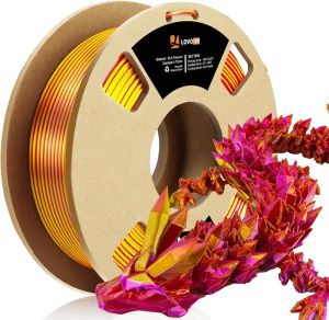 LOVOON Sample 3D Printer Pen Filament Silk PLA Small Spool 3D Pen Filament 1.75mm Gift for Child Filament fit toybox 3D Printer&3D Printing PenGradient Black/Purple/Blue200g/Small Spool