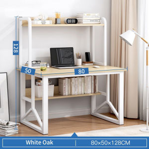 KEKEE Modern Computer Study Desk With Book Shelf Storage Rack Office Study Table Writing Meja Belajar Meja Komputer Murah Membawa rak buku电脑桌