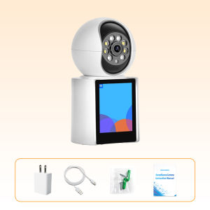 V380 Q20 3MP Video Calling Smart Camera CCTV with LCD Screen 1-Key Video Call Phone View Two-Way Voice