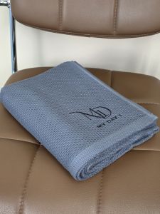 My Day 1 ผ้าเช็ดตัว รังผึ้ง สีเทา (Dark Gray) M 70*140 cm แห้งง่าย ซับน้ำดี นุ่มเบาสบาย