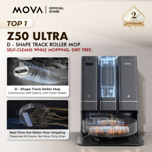 【FIRST D-SHAPE ROLLER MOP】MOVA Z50 Ultra Robot Vacuum Cleaner | Self-Cleaning while Mopping | 24/7 Always Clean Roller Mop