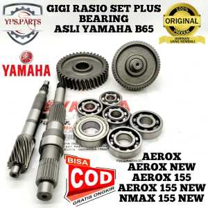 ASLI ORIGINAL GIGI GEAR RASIO PLUS BEARING YAMAHA YGP B65 AEROX OLD NEW AEROX 155 NMAX N MAX GARDAN