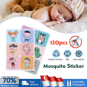 120pcs Anti-mosquito Sticker Baby Stickers Repellent Patches Cartoon Drive Repeller