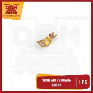 Skun Aki Tembaga Kotak Harga Per 1 Pcs (PSP) Scun terminal Accu Bahan Plat Tembaga Kotak Lubang Baut
