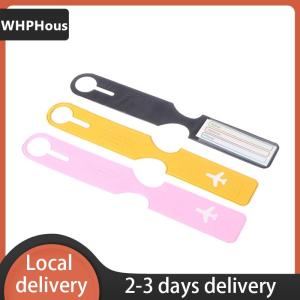 [COD] WHPHous Ship within 24 hours Simple Travel Luggage Bag Tags Holder Plastic Suitcase Name Address ID Label