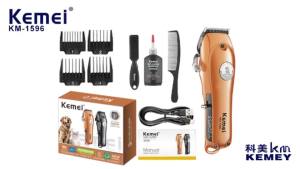 Kemei Adjustable Hair Clipper Long Last Battery Dog Cat Hair Shaver with Brush Combo KM-1596