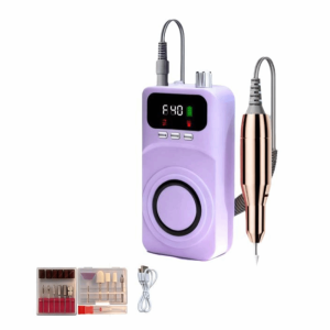 FANYUNG 1Set Portable Nail Drill Machine Rechargeable 40 Adjustable Speeds Electric Nail Grinder Durable Cordless Nail Drill Kits Nail Art