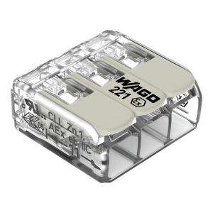 WAGO 221-483 Ex 3-Wire Lever Connector ATEX 0.14-4mm² 24-12AWG Explosion Proof Terminal Block
