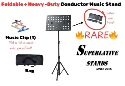 🔥SG SELLER🔥Portable Music Conductor Stand Foldable Frame Heavy Duty Music Stand Book Sheet Holder
