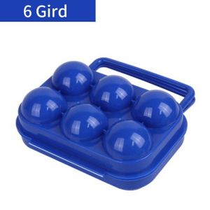 6-Grid Portable Egg Box Dropproof Refrigerator Eggs Case Plastic Container for Eggs Shockproof Eggs Organizer