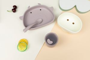Baby Silicone Meal Set - Set Alat Makan Dari Silicone / Peralatan makan set bayi / Alat makan bayi silikon/ Peralatan Makan Bayi/ Set Tempat Makan Bayi Silikon
