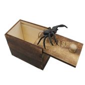 Spider Box Wooden Prank Spider Hidden In The Box Realistic Prank Toy Funny Scare Toy