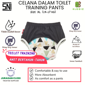 size XL Training pant celana tatur anak latihan pipis bayi anak merk klodiz toilet training