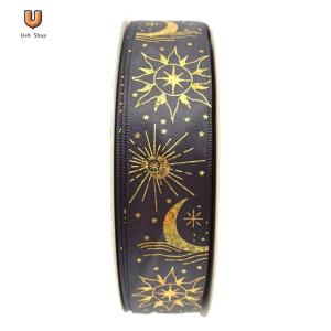 48 Yards Ramadan Ribbons 25mm Wide Islamic Moon and Star Eid Mubarak Home and Party Decor