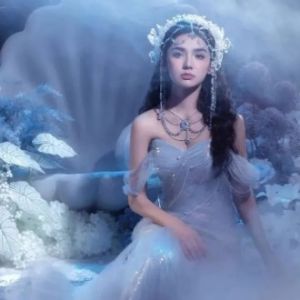 GAUN PESTA GALAXY  SHIMEER  COLOUR / A- LINE PARTY DRESS/ GALAXY A-LINE  DRESS