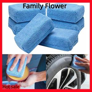 Family Flower Flash Sale 5x Car Microfiber applicators ฟองน้ำผ้าไมโครไฟเบอร์ Hand WAX ขัดแผ่น