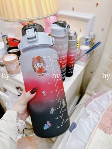 Combo 3 Bình Nước Thể Thao Dễ Thương Nhắc Nhở Uống Theo Giờ Dung Tích Bình Lớn 2000ml Bình Nhỡ 900ml Bình Nhỏ 500ml - giao mầu ngẫu nhiên