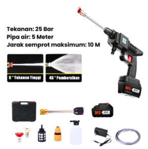 Jet Cleaner Tekanan Tinggi Alat Cuci Motor 48V/1500 MAH Mesin Pencuci Mobil