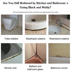 Gap Filler Silicone Scraper Head Easy to Operate Seam Sealer White Anti-mold Home Environment