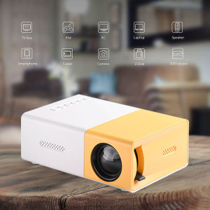 Proyektor Mini  YG-300 LED 320x240 pixel Portable mini 1080HD projector Home Dilengkapi
