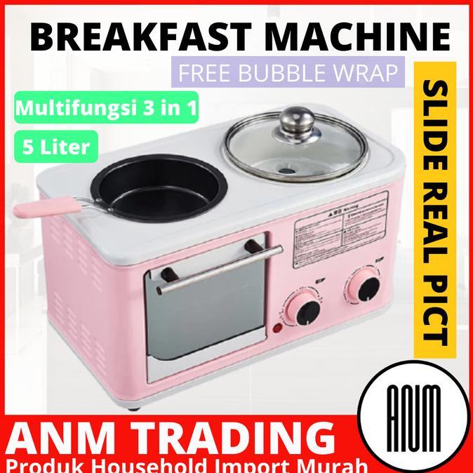 Breakfast Machine 3in1 Liter Kompor Listrik Oven Multifungsi
